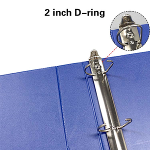 Classeur à anneaux en cuir personnalisé en gros, en PVC plastique, avec anneaux en D de 1, 2 et 3 pouces et anneaux ronds, format A3 A4, avec logo - Product Image 2