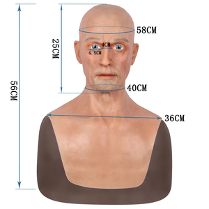 Máscara <span class=keywords><strong>de</strong></span> Cabeza <span class=keywords><strong>de</strong></span> Silicona Personalizada HLC, Máscara Facial Realista <span class=keywords><strong>de</strong></span> Hombre y <span class=keywords><strong>Mujer</strong></span>, Máscara <span class=keywords><strong>de</strong></span> Silicona para Cosplay, Fiestas <span class=keywords><strong>de</strong></span> Halloween - Product Image 2