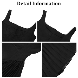 ZYHT 9831 senza maniche <span class=keywords><strong>in</strong></span> tessuto morbido di lino di <span class=keywords><strong>lana</strong></span> Casual estate elegante festa nera senza schienale Maxi <span class=keywords><strong>lungo</strong></span> plissettato - Product Image 4