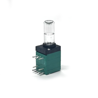Haute précision double gang rvb LED potentiomètre arbre Transparent interrupteur rotatif contrôle du Volume pour amplificateur Audio mélangeur haut-parleur