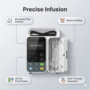 पालतू अस्पताल के लिए पशु चिकित्सा जलसेक पंप श्रव्य अलार्म दबाव निगरानी - Product Image 4