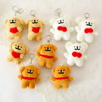 Fabricant d'usine Porte-clés personnalisé en peluche pour chien adorable avec des détails merveilleux Charm de sac de personnage drôle complet pour les étudiants