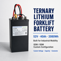 Pack de batteries lithium-ion personnalisé 52V 40Ah 2080Wh, cellules NMC avec BMS, forme sur mesure pour trottinette électrique et stockage d'énergie domestique