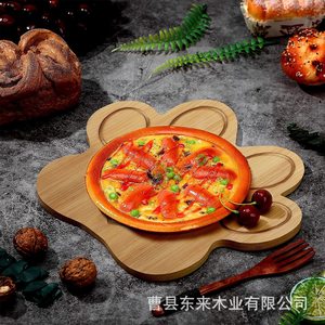 Bol en bambou pour animaux de compagnie, assiette d'alimentation en bois pour chats et chiens, plateau de service polyvalent - Product Image 3