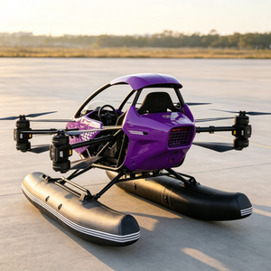 Nouvel Avion à Aile Rotative Télécommandé Monoplace Violet à Décollage Vertical, Alimenté par Batterie, Léger, Structure en Fibre de Carbone - Product Image 1