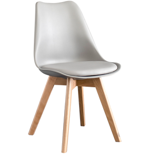 Pied en bois de hêtre, siège en plastique, <span class=keywords><strong>chaise</strong></span> à cadre en fer, meilleur prix - Product Image 3