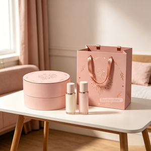 Personnalisation d'échantillons - Boîtes pour <span class=keywords><strong>coffret</strong></span> cadeau rond - Emballage de luxe pour <span class=keywords><strong>coffret</strong></span> cadeau cosmétique et soins de la peau avec insert produit - Product Image 1