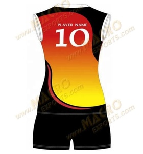 ชุดวอลเลย์บอลแบบซับลิเมชั่นคุณภาพสูงสั่งทำได้ ชุดกีฬาสำหรับผู้ใหญ่แบบยูนิเซ็กซ์ ออกแบบลายพิมพ์ได้ รวมเสื้อและกางเกงขาสั้น - Product Image 3