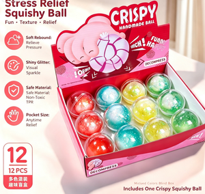 Hot Sale Crystal Glitter Squishy <b>Ball</b> Slow Rising <b>Stress</b> Relief Handmade <b>Ball</b> Breakthrough Fidget Toy - Product Image 4