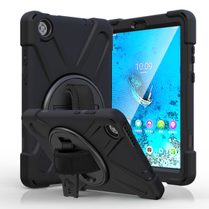 Shockproof della Copertura della cassa Per <span class=keywords><strong>Lenovo</strong></span> <span class=keywords><strong>Tab</strong></span> M8 TB-8505F Rugged Heavy Duty Caso Ibrido di Protezione Con 360 Cavalletto e cinghia da polso - Product Image 5