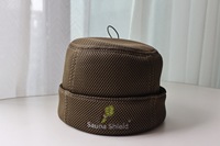 Chapeau de sauna OEM en maille respirante, réglable, séchage rapide, isolant thermique, portable, accessoires de bain en maille pour banya et spa décontractés