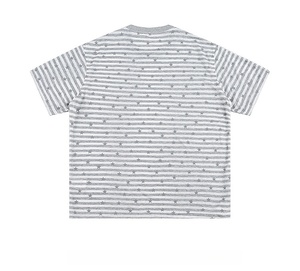 T-shirt Homme en Mélange de Lyocell à Manches Courtes, Col Rond, Rayures Noires et Blanches, Imprimé <span class=keywords><strong>Étoile</strong></span>s, Coupe Épurée, Style Smart Casual, Hauts Décontractés Quotidiens d'Été - Product Image 2