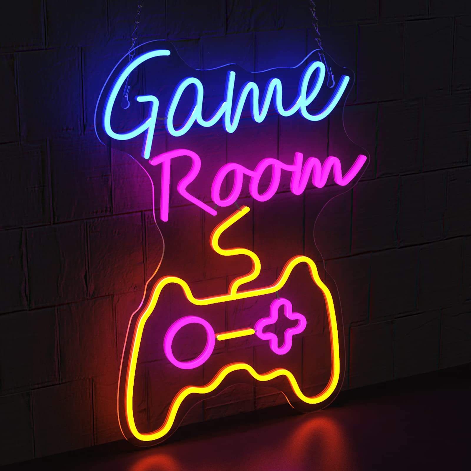 Gamerneon Electronic Sign: Customizable Neon LED Light for Wall Decor and Man Cave Gaming Enthusiasts