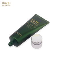 Tube de conditionnement de luxe ABL vert personnalisé D40 60ml-120ml pour soins de la peau, tube souple pour nettoyant visage et lotion corporelle avec bouchon en acrylique