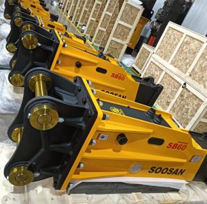 SOOSAN SB60 Type de boîte Silence marteau hydraulique pour pelles 15-18 tonnes et chargeuse-pelleteuse avec kits de joint boîte à outils - Product Image 5