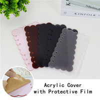 Couverture de classeur en acrylique A6 à 6 trous, couverture de carnet en plastique avec film protecteur pour le bricolage