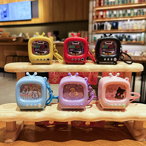 Arrival Miniature TV Shape <b>Keyring</b> Mini TV Lamp Pendant Keychain Hanging Gifts School Bags Car Keychain - Product Image 3