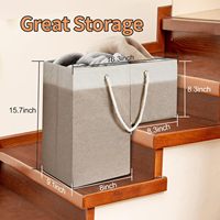 Panier de rangement pour escalier avec séparateurs pliables, bac de rangement pliable durable, organisateur de rangement pour escalier
