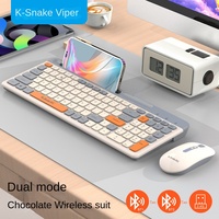 Ensemble clavier et souris sans fil double mode 2,4 G/BT en gros |   Ensemble de périphériques de jeu et de bureau USB-C Slim K-Snake K100 - OEM