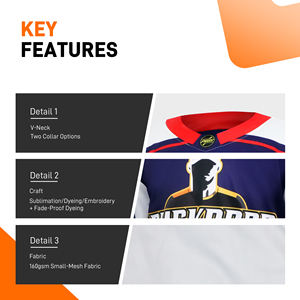 Maßgeschneiderte Team-OEM-Dienstleistung Sublimationsdruck Strass-Besetzte Wendbare Eishockey-Trikots 100% Polyester Schnelltrocknend Umweltfreundlich - Product Image 3