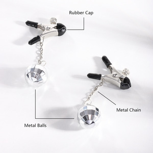 Clips de tétons en métal à double boule, dispositifs de retenue BDSM, jeux SM, jouets de flirt et d'éveil <span class=keywords><strong>sexuel</strong></span> pour adultes, pour le plaisir des couples - Product Image 6