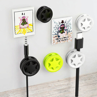 Support de câbles auto-adhésif magnétique en silicone avec crochets pour câbles USB, idéal pour voiture, bureau et maison
