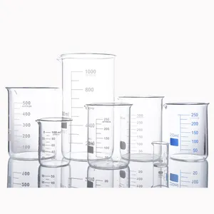 Boro silikat glas becher 10ml 250ml 500ml 1000ml 2000ml Low Form Glass Lab Becher für den Großhandel