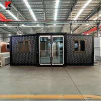 Casa Contenedor Expandible de Doble Ala YIKUN HOUSE Moderna de 20/40 pies, 2-6 Dormitorios, Oficina/Hotel Modular de Acero Desmontable Tipo Sándwich