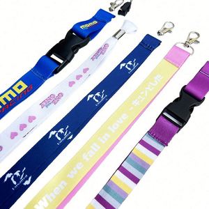 Manufacturer's Free Sample Promotional Custom Printed <b>Polyester</b> Neck <b>Lanyard</b> with Logo Cheap and Easy Customization - Product Image 1