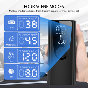 Mini <span class=keywords><strong>compresseur</strong></span> d'air portable pour <span class=keywords><strong>voiture</strong></span>, sans fil, 12V, 6000mAh, ABS, numérique, automatique, <span class=keywords><strong>avec</strong></span> lumière d'urgence et moniteur de pression des pneus - Product Image 3