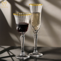 Verre à vin rouge en cristal moderne, élégant, gravé, verre à vin en diamant, verres à champagne/jus pour la salle à manger/événements