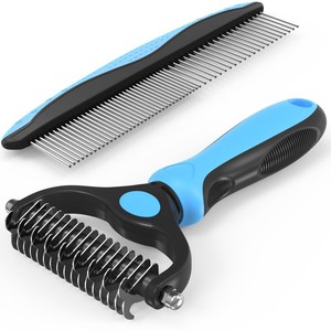 Paslanmaz Çelik Evcil Hayvan Tarağı ve Tırnak Kesme Seti, Tırnak Törpüsü ve İğneli Tarak ile Kediler ve Köpekler için - Temizlik ve Bakım Seti - Product Image 6