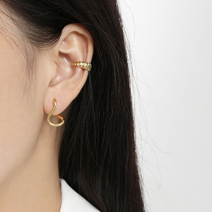 Wuqie Simple Design 18K Gold Plated Sterling <strong>Silver</strong> 8 Shaped Hoop <strong>Earrings</strong> <strong>Infinity</strong> <strong>Earrings</strong> for Women - Product Image 5
