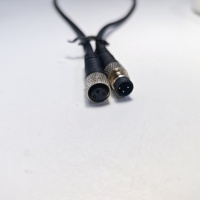 Connecteur circulaire étanche IP67, 3 broches, connecteur aviation M8, mâle vers femelle, cordon d'alimentation CC 20 AWG pour moteur pas à pas