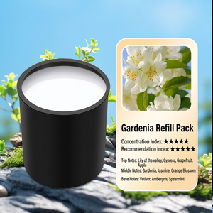 Diffuseur de parfum pour voiture en alliage d'aluminium avec couvercle rabattable, parfum longue durée, thé zen, gardénia Hilton, Cologne, recharge sans électricité - Product Image 6