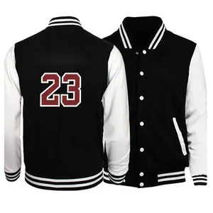 wholesale Custom Logo Men Baseball Uniform Coat Bomber Jacket Streetwear Casual Tracksuit Hip Male Coats