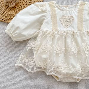 <span class=keywords><strong>Vestito</strong></span> a Rete in Cotone-Poliestere con Motivo a Cuori per Neonata, Primavera-Estate-Autunno, per Banchetto dei Cento Giorni - Product Image 6