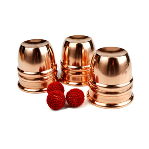Cổ điển Brass cốc ma thuật với Chop quay quả bóng kim loại tùy chỉnh kim loại cup đạo cụ cho Close-up thủ đoạn ma thuật tấm chế tạo kim loại - Product Image 5