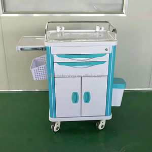 Carro de Anestesia con Ruedas Silenciosas y Bloqueo Central, Carro Médico de Emergencia de ABS, Certificado CE/ISO, Uso Hospitalario y Clínico, Hecho en China - Product Image 3