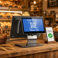 Terminal de point de vente tout-en-un direct usine, 15,6 pouces, en alliage d'aluminium, sans ventilateur, système POS Windows 11 Android 14, service OEM ODM