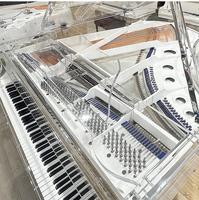 88 Keys Black Crystal Acrylic Luxury Mechanical Grand Piano, Premium Musical Instrument Keyboard for Home Hotel Concert