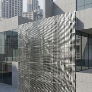 Panel de Fachada Decorativo de Pared Cortina Perforada de Aluminio Personalizado, Revestimiento de Pared Impermeable y Resistente al Fuego para Edificios - Product Image 4