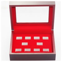 Boîte à bijoux en bois avec plusieurs compartiments pour bagues de champion, boîte à accessoires pour bagues, boîte personnalisée pour bagues de champion