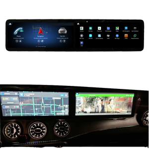 Qualcomm Double écran 12,3 pouces pour Mercedes-Benz Classe C/GLC W205 X253 Android 13 Autoradio GPS Navigation Système Carplay 2015-2021 - Product Image 1