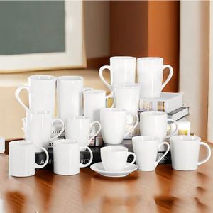 ออกแบบแก้วกาแฟเซรามิกเปล่าแบบกำหนดเอง แก้วสองชั้นขนาด 12 ออนซ์ สีขาว พร้อมหูจับ พิมพ์โลโก้ตามสั่ง - Product Image 6