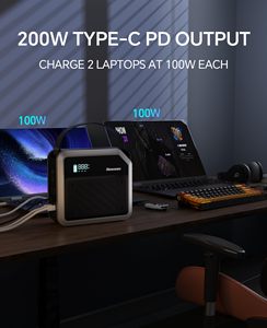 Station d'alimentation portable 200W DC 270Wh, alimentation portable, alimentation de secours domestique NEWSMY P72 - Product Image 2