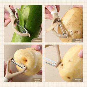 New Multi-Function <strong>Kitchen</strong> Gadget Set Stainless Steel Scissors Paring <strong>Knife</strong> With Plastic Handles Household Fruit Paring <strong>Knife</strong> - Product Image 4