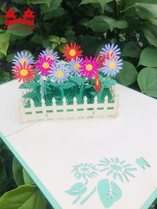 3D Pop Up Daffodils <b>Garden</b> Card Handmade Colorful Flower Fence Greeting Card for Birthday <b>Mother</b> <b>Day</b> Anniversary <b>Gift</b> - Product Image 2
