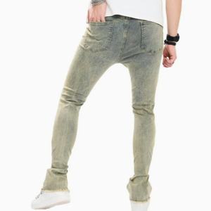 Vente en gros d'usine, jeans confortables pour hommes, pantalons décontractés, denim uni, technique de lavage foncé pour toutes les saisons - automne, hiver, été - Product Image 5