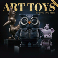 Figurines personnalisées en vinyle souple Hibou à grands yeux, personnage oiseau, boîte mystère, jouets de créateur, fabricant OEM